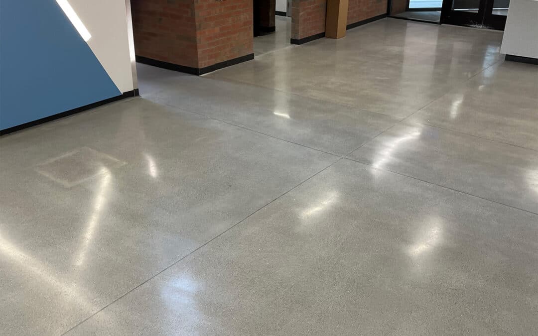 Polished school floor by Everlast Industrial Flooring in Connecticut. Commercial floor