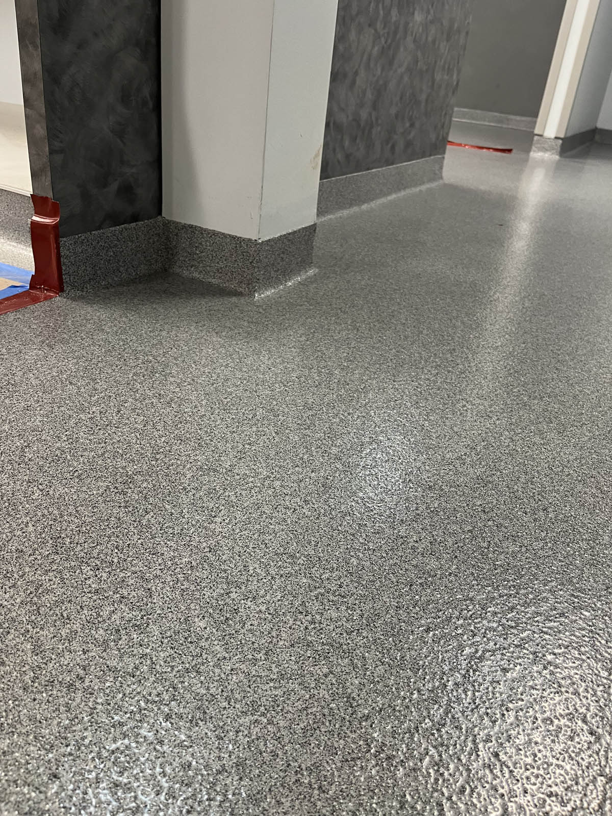 bradley international airport, epoxy flooring, decorative quartz epoxy system