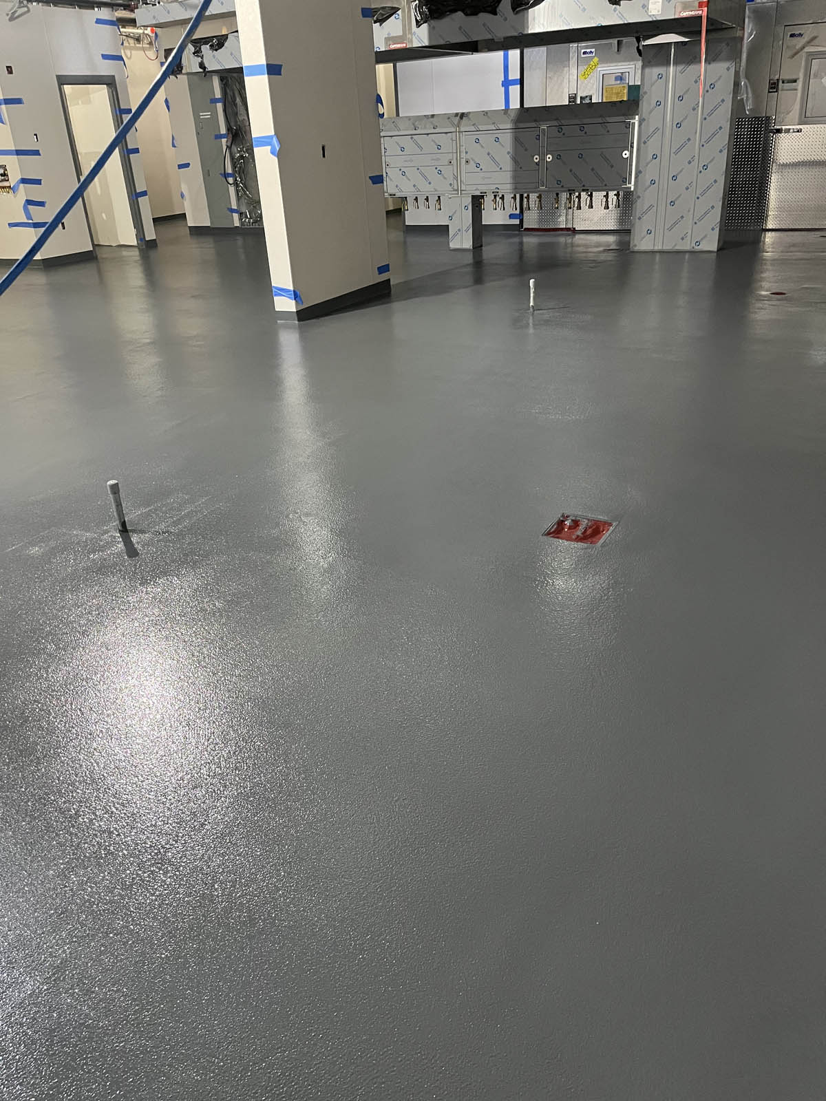 bradley international airport, epoxy flooring, decorative quartz epoxy system